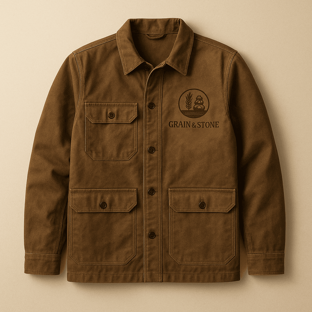 Heritage Wax Canvas Field Jacket with professional shadows